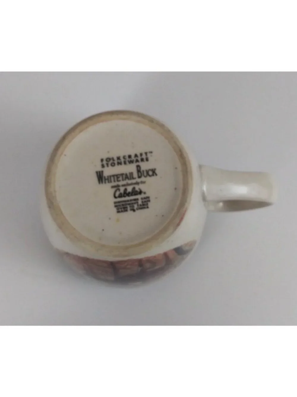 Folkcraft Stoneware Cabella's Whitetail Buck Coffee Cup